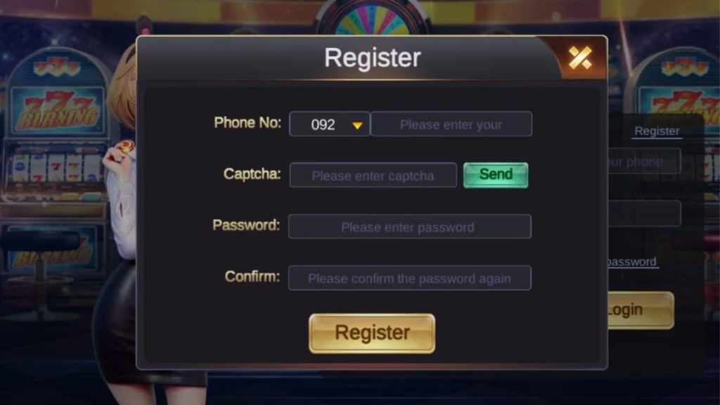 tg slot register